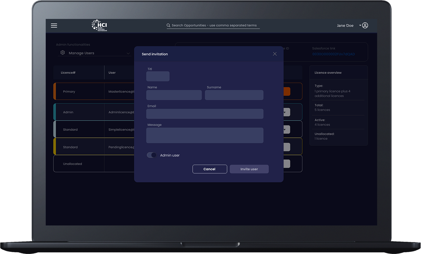 Send invitation form image