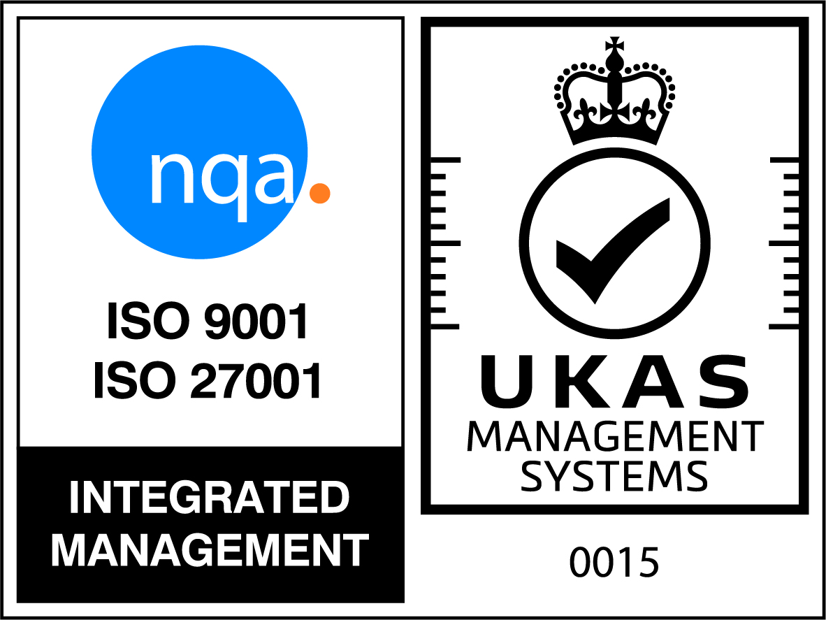 NQA ISO 9001 and ISO 27001 Integrated Logo - UKAS